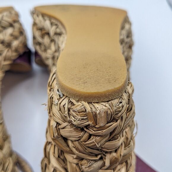 Women's LK Bennett Espadrille Rope Wedge Heels Purple US Sz 8 Eu Sz 39 - Picture 8 of 9